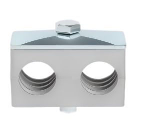 light duty double al pipe clamp