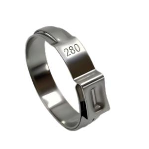 single ear stepless hose clamp